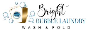 Bright Bubble Laundry Logo Horizontal